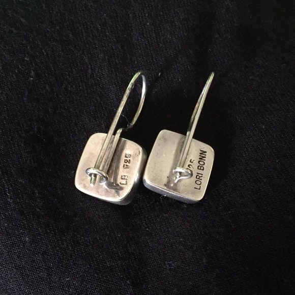 Sterling Silver with Amber Earrings - Picture 3 of 6